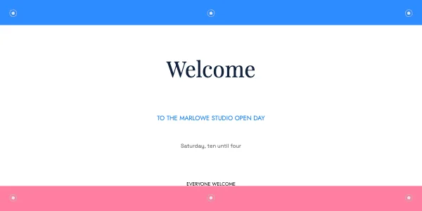 Sky and Blush 48 × 24 in Welcome Banner