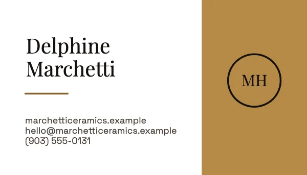 Black and Brass Minimalist 3.5×2 Business Card (Back)