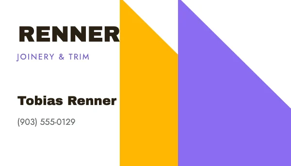 Sun and Lilac 3.5 × 2 in Diagonal Cut Business Card
