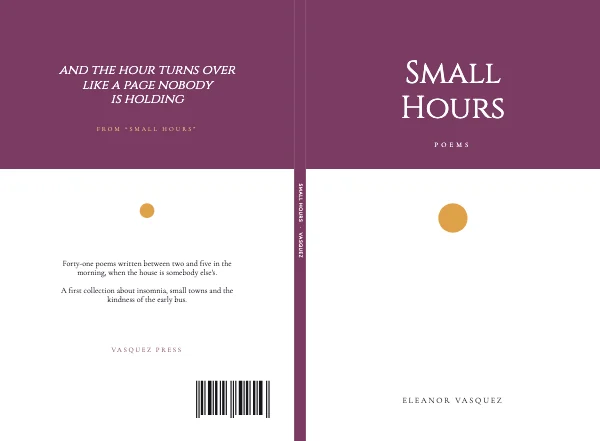Plum and Amber Poetry 6 × 9 Book Cover Wrap