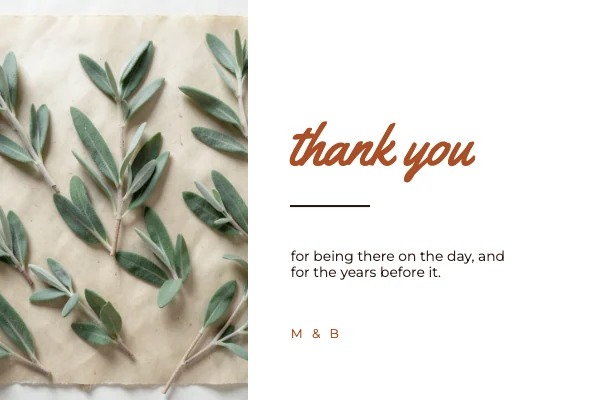 Clay and Bone Simple 4×6 Thank You Postcard