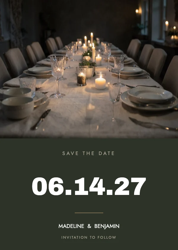 Sage and Bone Modern 5×7 Save the Date