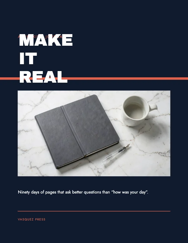 Coral and Navy Modern 8.5×11 Workbook Cover