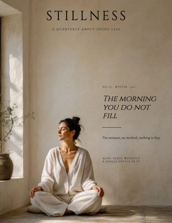 Linen and Stone Minimalist 8.5×11 Full-Bleed Wellness Magazine Cover