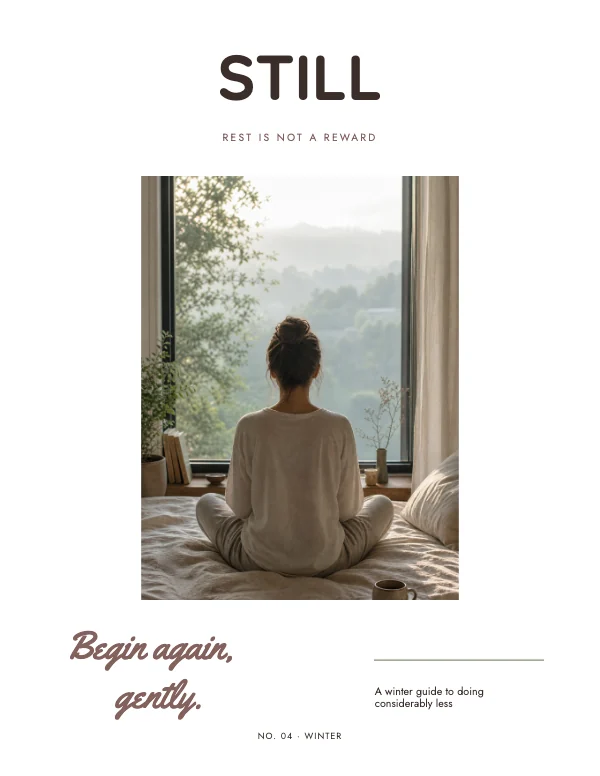 Blush and Oat Soft 8.5×11 Wellness Magazine Cover