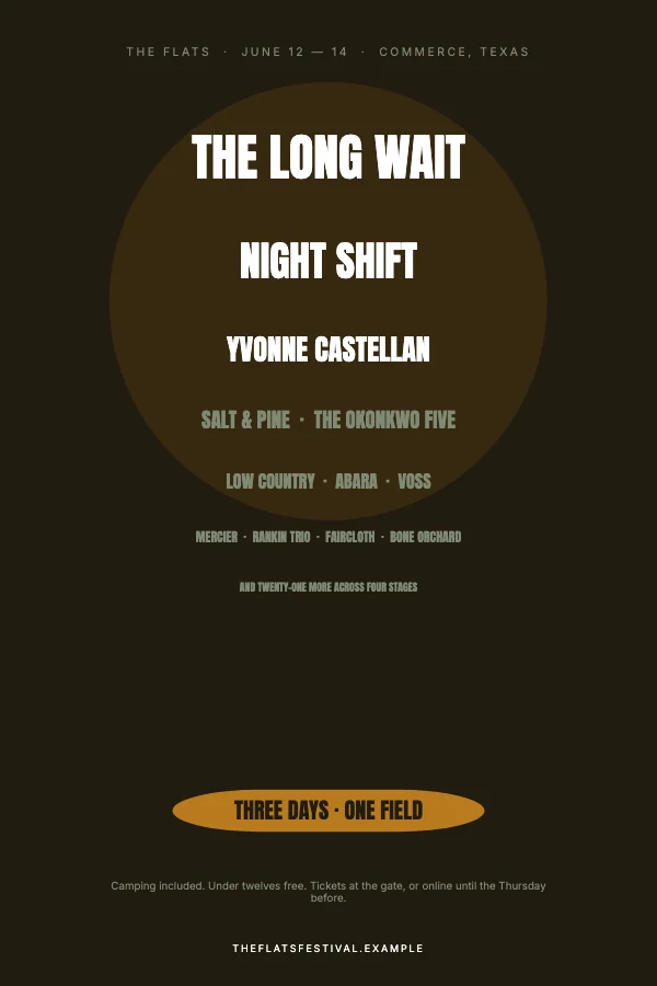 Ochre and Ink Bold 24×36 Music Festival Poster