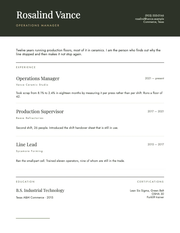 Sage and Bone Modern 8.5 × 11 Resume and Cover Letter